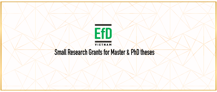 EfD-Vietnam tài trợ cho 2 đề tài nghiên cứu sau đại học